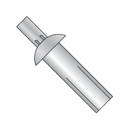 Newport Fasteners Drive Pin Rivet, Universal Head Head, 1/8 in Dia., 1/8 in L, Aluminum Body, 1000 PK 725485